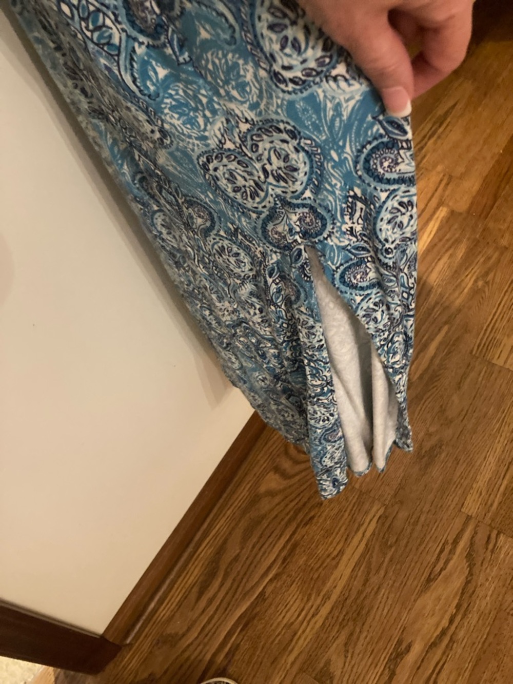 J. Jill Blue and White Printed Short-Sleeve Maxi Dress - Picture 4 of 13